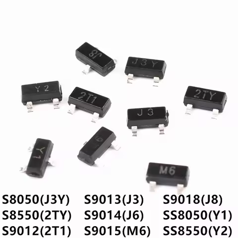 100PCS/Lot J3Y 2TY Y1 Y2 S8050 S8550 SS8050 SS8550 S9012 S9013 S9014 S9015 S9018 2T1 3H J6 M6 J8 SMD