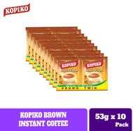 Kopiko Brown Twin Pack, 3in1 Coffee Mix, 53g x 10 sachets