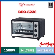 Butterfly BEO-5238 Electric Oven 34L | 1500W | Rotisserie &amp; Convection | BEO5238