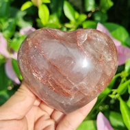 Hematoid Quartz Crystal heart - Hematoidal Quartz Healing Crystal - Fire Quartz - 121723