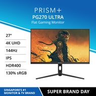 PRISM+ PG270 Ultra 27" IPS 144Hz 1ms 4K UHD 130% sRGB eSports Grade Adaptive-Sync Gaming Monitor [3840x2160]