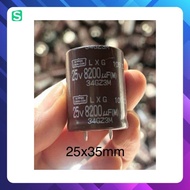 [ 4 pieces ] Nippon Chemicon capacitors 25V 8200uf 25V, 25V8200UF, 8200UF25V (size 25x35mm) genuine 