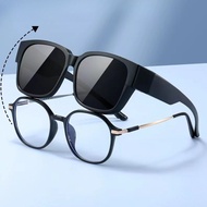 Wear Over Sunglasses 2 in 1 Sunglasses Polarized Sunglasses Vertical Sunglasses Nearsightedness Set 