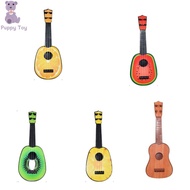 TESDFD 4 Strings Simulation Ukulele Toy Adjustable String Knob Cartoon Fruit Musical Instrument Toy Toy Musical Instrument Classical Small Guitar Toy Children Toys
