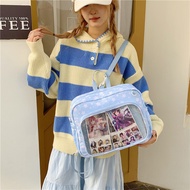 Japanese Style Ita Bag Anime Badges Display Transparent Shoulder Bag For Girls Daily Large Capacity 