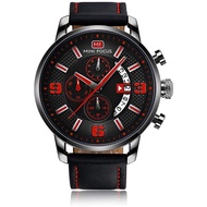 Mini Focus Men Sports Wearables &amp; Smart Watches Calendar Chronograph 3 Sub-dial, Genuine Leather Watchband Fashion Busin