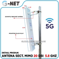 Hotspot Package 5G wifi outdoor sectoral mimo gnet 20 dbi 5.8 ghz plus CPE 510 ext suitable for wifi