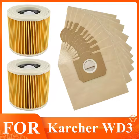 Fit For Karcher WD3 MV3 WD3 Premium Wet & Dry Vacuum Cleane SE4001 MV1 WD3200 WD3300 A2204 A2656 Rep