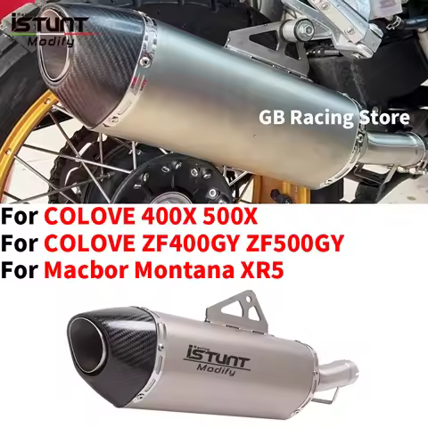 For COLOVE ZF400X 500X ZF400GY ZF500GY Montana XR5 Motorcycle Exhaust Pipe System Modified Mid Link 