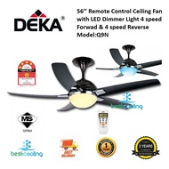 Deka Q9N 56'' Remote Control 5Blade Ceiling Fan With Dimmer LED Light (Motor 90W) (Display Unit Offe