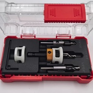 5Pcs Countersink Drill Bit Set HSS M2 Taper Point 82° Carbide Tip, 1/4" Quick Change Hex Shank with 