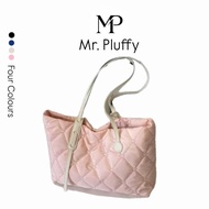 Mr.Pluffy - Puffy Bag IZZY Premium | Casual Bubble Tote Bag for Laptop Support | Quilting Shoulder B