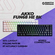 Akko Fun68 HE Hall Effect 8K Polling Rate Shine Through Keycaps Rapid Trigger Gaming Keyboard