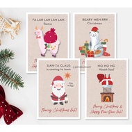 Merry Christmas | Xmas | X'mas | Singlish Singaporean | Puns | Cute Funny | Greeting Gift Card