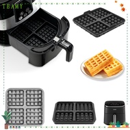 TEAMY 1pcs Waffle Baking Mold, Square Reusable Air Fryer Waffle Maker, Silicone Waffle Mould for Nin