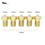 E3D copper nozzle, M6 thread for 3D printer 0.2 1 0.3 0.4 0.5 0.6 0.8 mm