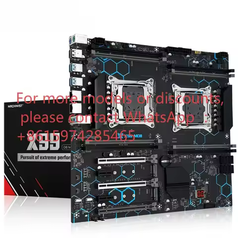 MACHINIST X99 Dual CPU Motherboard LGA 2011-3 Support Dual Xeon Processor SSD NVME M.2 Slot 8 DDR4 R