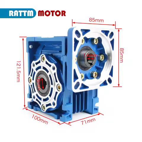 Square NMRV040 worm gear gearbox reducer ratio For Nema 24 Nema 34 Stepper Motor Reduction ratio 5:1