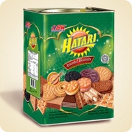 Hatari Assorted Biscuit Tin / Biskuit Kalengan Hatari Segi Lebaran