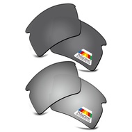 เลนส์โพลาไรซ์2คู่สีดำและสีเงินสำหรับกรอบแว่นกันแดด OO9188 Oakley Flak 2.0 XL ป้องกันรอยขีดข่วนพอดี