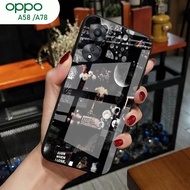 [A23] Oppo A58 Case A78/ - Oppo A58 Glitter Glass Softcase A78/ Oppo A58 Mobile Phone Case A78/ - Op