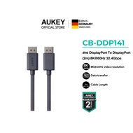 AUKEY CB-DDP141 สาย DP to DP Circlet Video DisplayPort to DisplayPort Cable 2 เมตร รองรับ 8K 60Hz แล