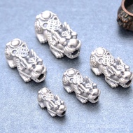 Chinese Knot Ingot Lucky Accessories Pure Silver Ruyi Nafu Hard Spacer Beads 3DS999 Silver Accessori