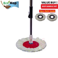 EcoMop Spin Mop Handle Spare Part Replacement Mop Lantai Mop Spinner Mop Accessories