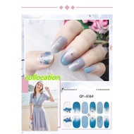 4pcs/48stickers Nail Sticker 3D Stick Waterproof Nail Patch Finished Wearable Removable Web Celebrit