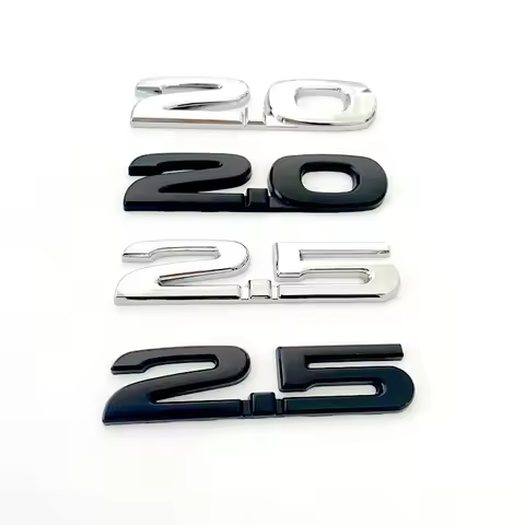 3D Metal 2.0 2.5 Logo Letters Car Fender Emblem Trunk Badge For Mazda 3 GT 5 6 626 Axela CX5 CX7 MX5