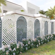 Anticorrosive wooden fence gray white mesh balcony climbing frame garden fence fence guardrail arc f