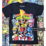 Power Rangers Mazinger Getter Baju Mecha Robot Anime Game Tshirt Vintage Mighty Morphin Megazord Kid