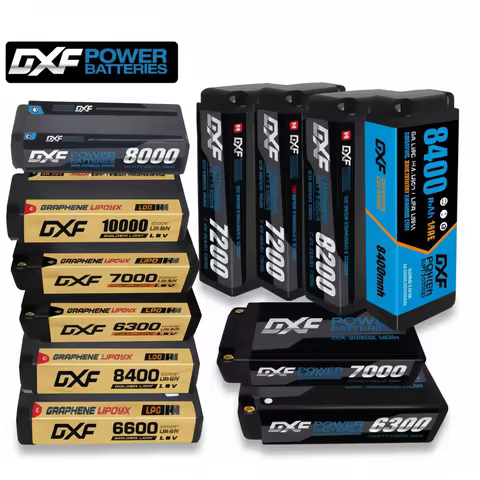 DXF 2S 7.6V 5mm Bullet Graphene 9200mah 8000mah 7200mah 8400mah 10000mah Lipo Battery Competition Sh
