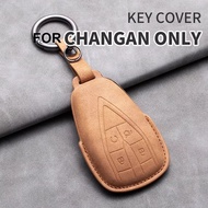 Leather Car Remote Key Case Cover for Changan CS35PLUS CS35 Plus CS55 PLUS CS75 PLUS Eado UNI-T UNI 