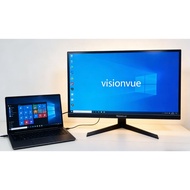 （for Laptop）visionvue 24" Frameless Monitor, HDMI & VGA Compatible for Laptop （With Built-in Speaker