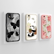 Phone Case For Oppo A37 Pretty Flower Panda Liquid Silicone Soft Protective Shockproof Housing For O