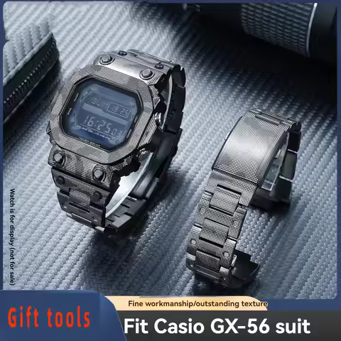 GX-56BB Camouflage Steel case & band Kit For Casio GX56 GXW-56BB Stainlesss Steel Wach Bracelet Acce