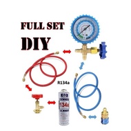 ACProS Gas Aircond Kereta R134a Refrigerant Car Aircond Servis DIY SET Top Up Gas Tambah Gas R134a