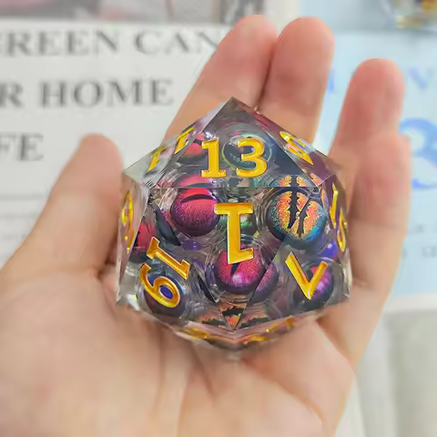 55mm D20 Dagon Ball Dice DND Dice Eyeball Dice Halloween Dice D20 Dice 55mm Large Size Liquid Eyebal