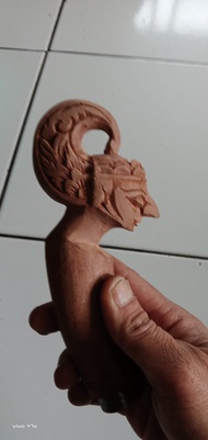 gagang golok ukiran kepala wayang