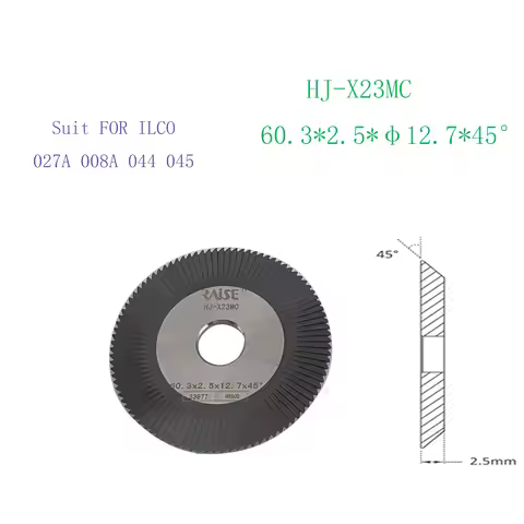 Key Machine Cutter HJ-X23MC 60.3X2.5X12.7X45° Milling Cutter Cutting Blade for ILCO 027A 008A 044 04