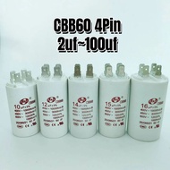 Cbb60 Water Pump Coffee Machine Grinder Capacitor 2UF~100UF 400V/450V/500V