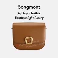 LM🔥Ready Stock Quick Send🔥Songmont tofu bag genuine leather small square bag women's shoulder crossbody backpack women's bag/D241