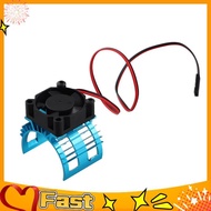 MYAFor  A959-B 144001 124019 RC Car Aluminum Alloy Motor Heatsink Cover with Cooling Fan for 540 550
