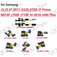 New Earphone Headphone Audio Jack Flex Cable For Samsung J3 J5 J7 2017 A520 A720 J7 Prime G610F J700