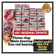 100% ORIGINAL TOYOTA PISTON RING / MAIN BEARING / CON  ROD BEARING HARRIER ASU60 8AR-FTS ENGINE (STA