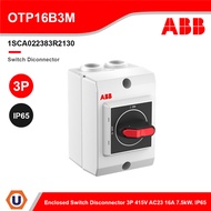 ABB Encl. Switch Disconnector 3-p 415V AC23 16A 7.5kW. IP65 | OTP16B3M 1SCA022383R2130