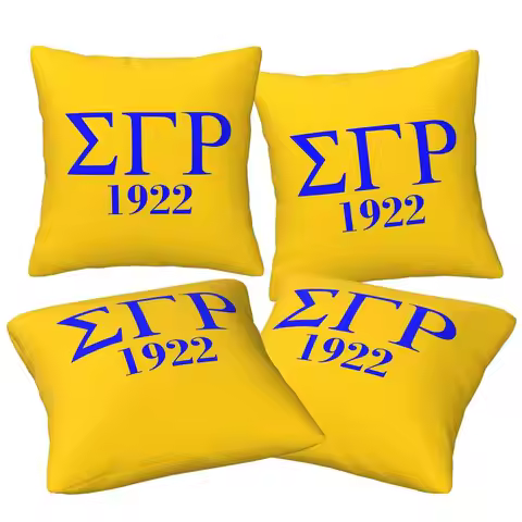 Sigma Gamma Rho 1922 4pcs Square Pillowcase Cushion Cover Comfort Pillow Case Throw Pillow Cover for
