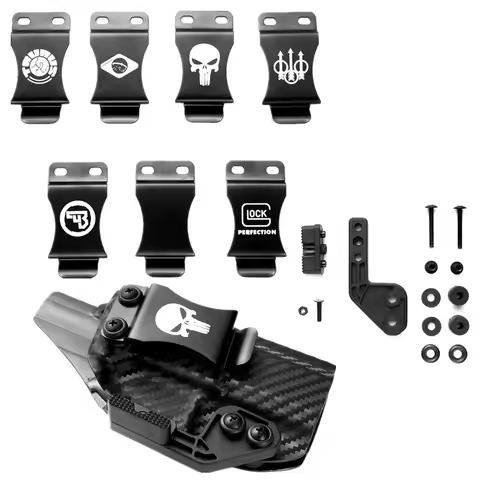 Metal Clip Flap Wing Claw For IWB Kydex Carbon Fiber Holster Taurus G2C TS9 G3c CZ P10c Skull 1.5" G