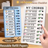 JIWANARCLAY Daily Planner Memo, Detachable Reusable My Chores Checklist, High Quality Plastic Self-d